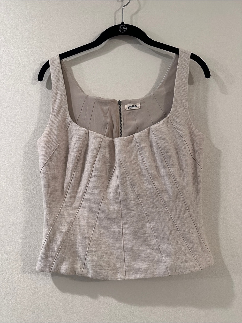 L'Agence Structured Scoop Neck Tank Top Size 8